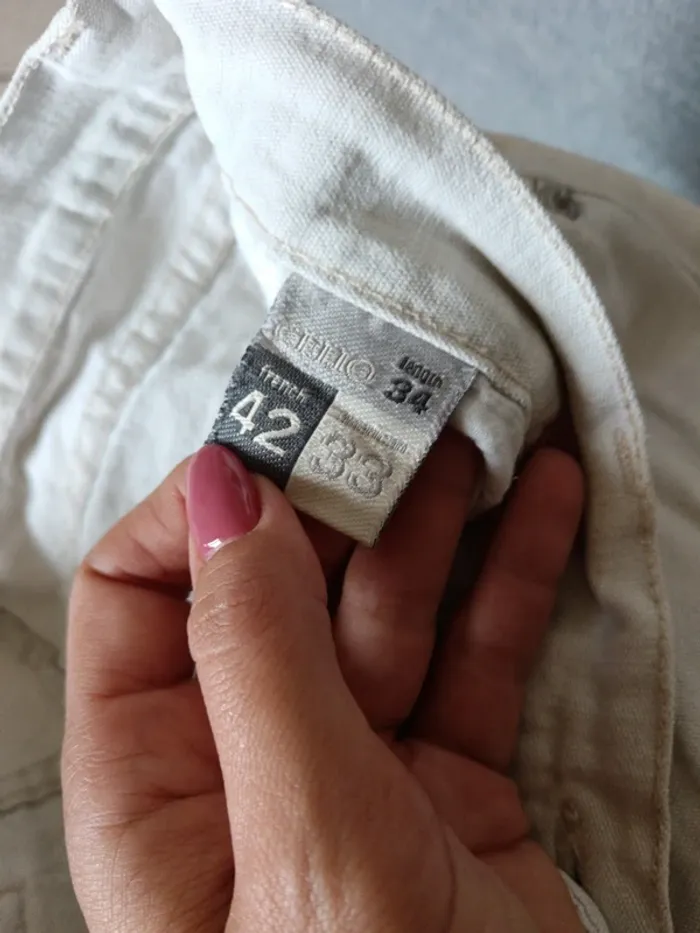 C10 jeans blanc Celio 42 - photo numéro 3