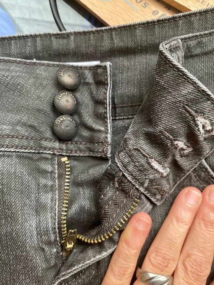 Mini jupe jean gris foncé taille 38 - photo numéro 4
