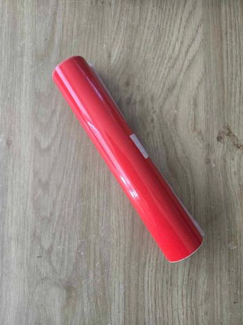 Films adhesif permanent rouge pompier (5m) pour machine de découpe