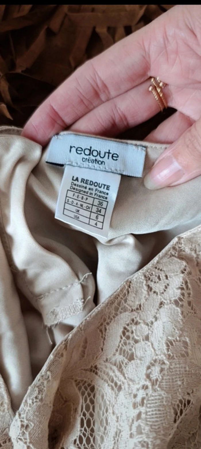 Magnifique robe beige en dentelle la redoute taille 36 - photo numéro 3