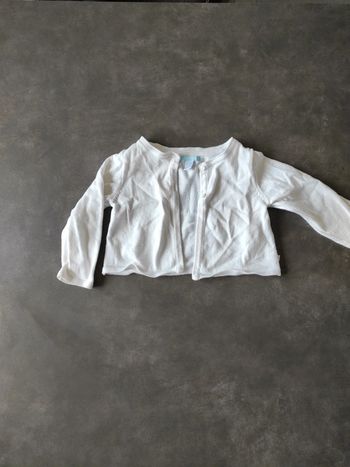 Gilet blanc Obaïbi 18 mois