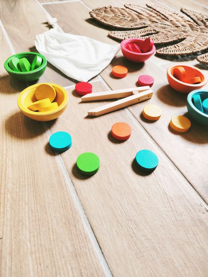 👍Jeu Montessori en bois apprendre à compter et trier marque Nature et découvertes - photo numéro 2