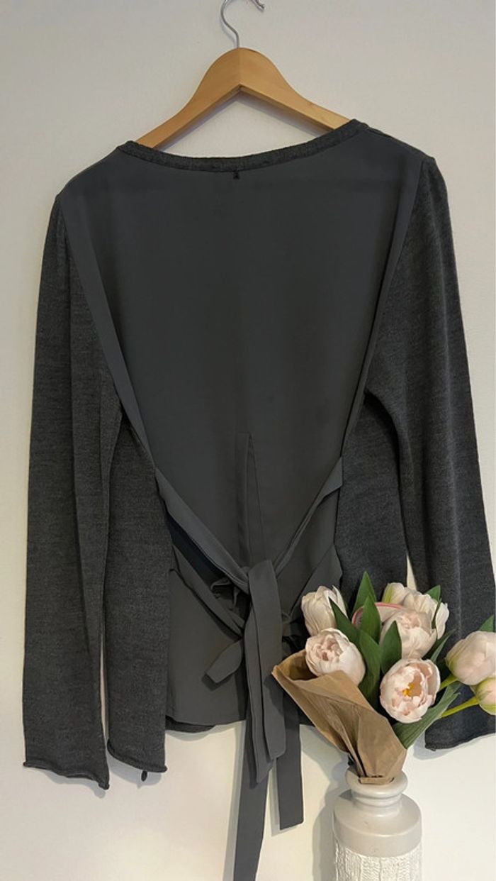 Pull gris bi-matière 🤍🤍 - photo numéro 12