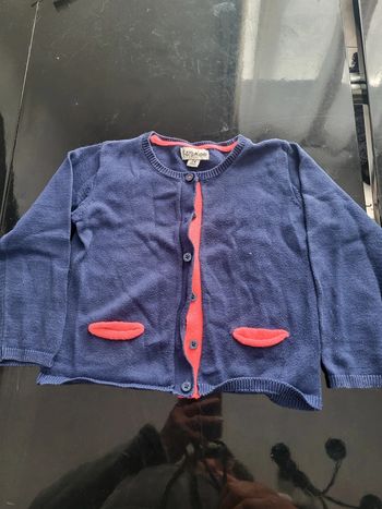 Gilet bleu kimbaloo 2 ans