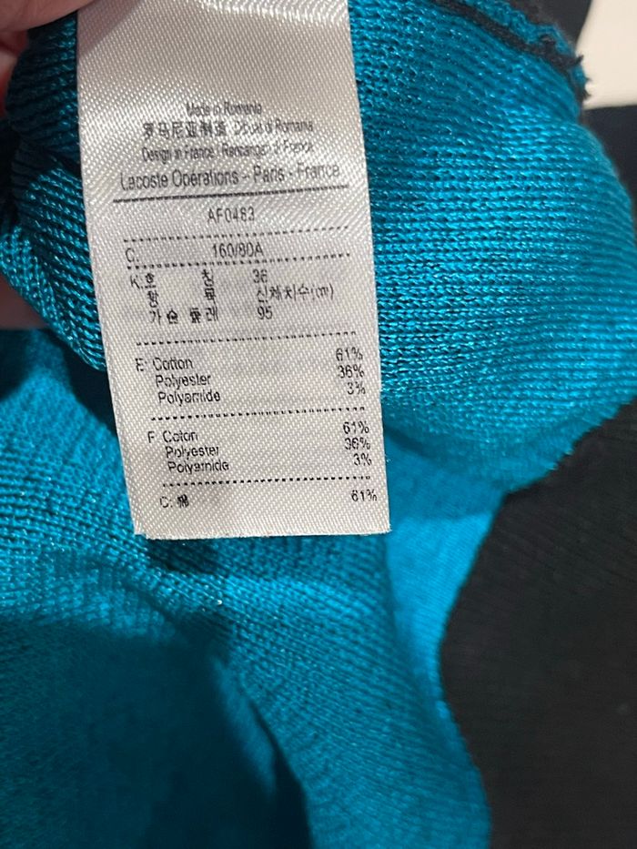 Pull Lacoste T.36 femme - photo numéro 3