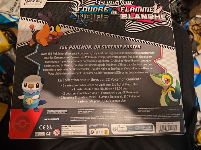 Collection poster 4 boosters écarlate et violet foudre noir flamme blanche pokémon AB Collection poster 4 boosters écarlate et violet foudre noir flamme blanche pokémon AB 

196214114005

Collection poster unys Unis 3 cartes promo brillantes imposteur dou - photo numéro 5