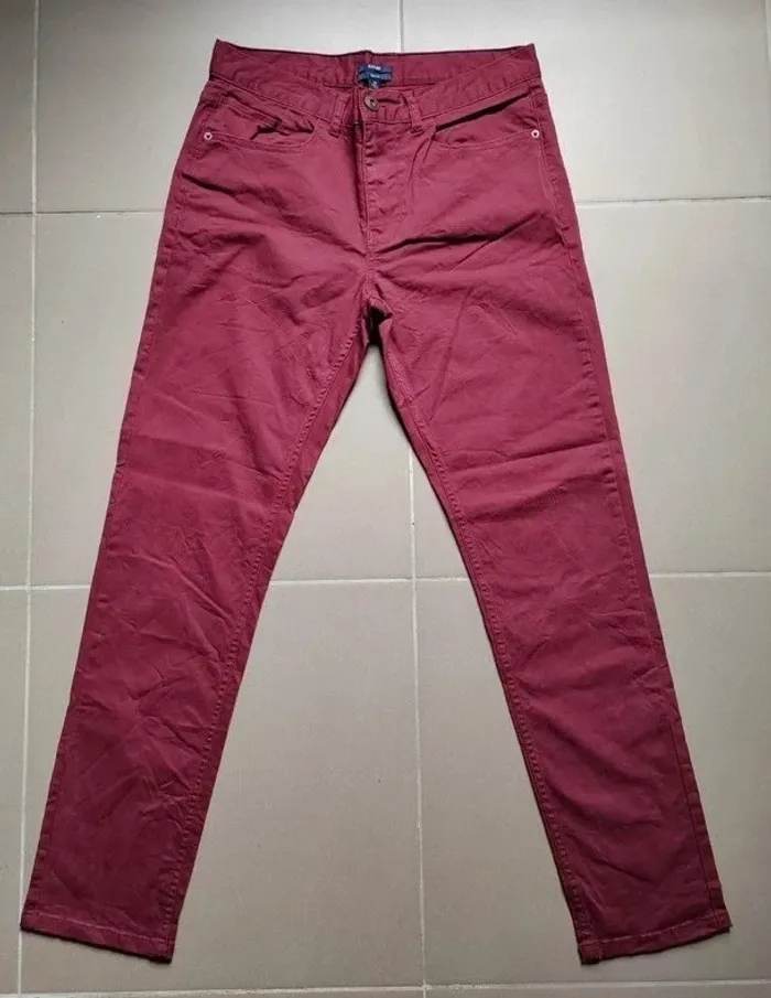 Pantalon jean couleur bordeaux - Taille 40 Kiabi - photo numéro 10