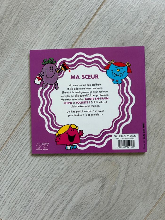 Livre Monsieur Madame Ma sœur - photo numéro 2