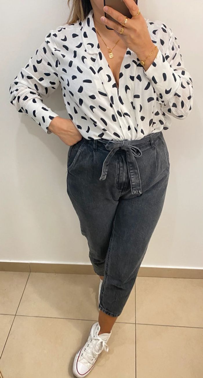 Superbe Blouse Croisé Style Cache Coeur Imprimée Taille 40-42 - photo numéro 3