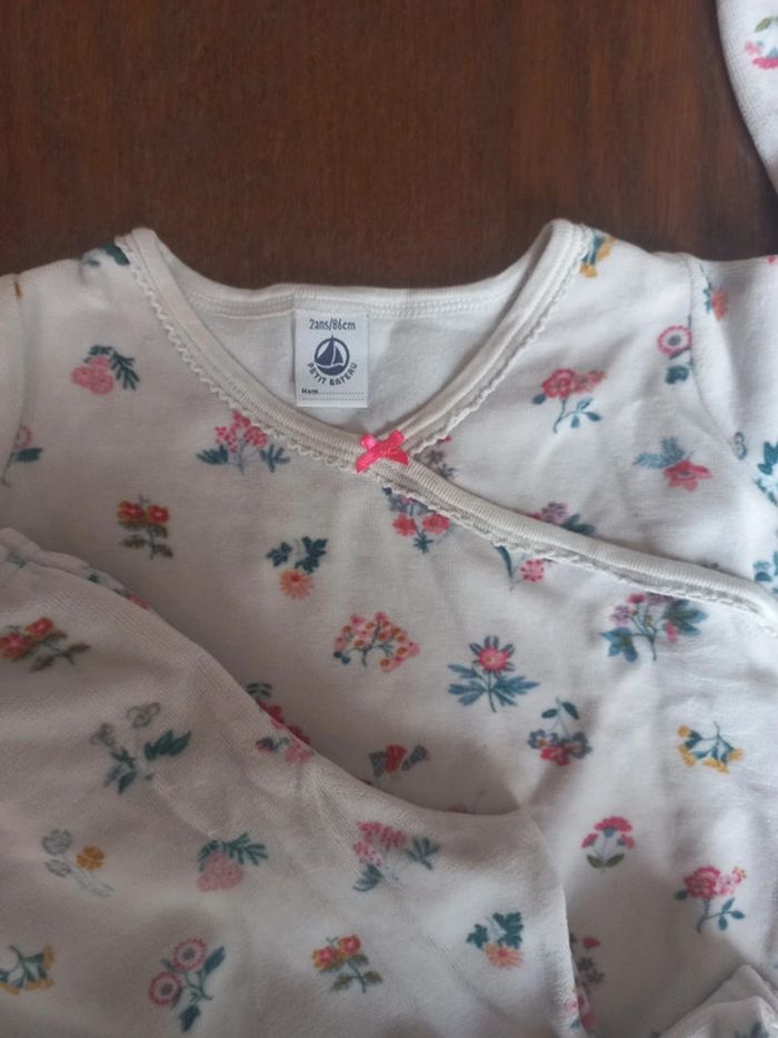 Pyjama fleuri petit bateau 2ans 86cm - photo numéro 2