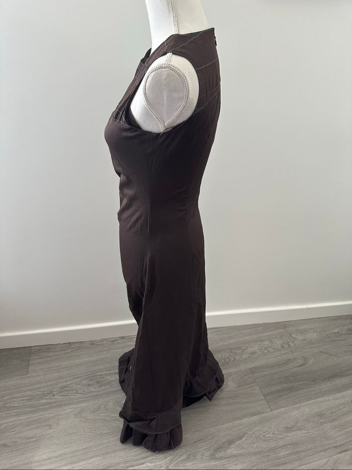 Robe longue marron et turquoise Y2K ici et maintenant t36 S - photo numéro 4
