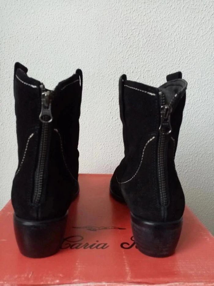 Bottines noir en cuir véritable taille 39 María Jaén - photo numéro 3