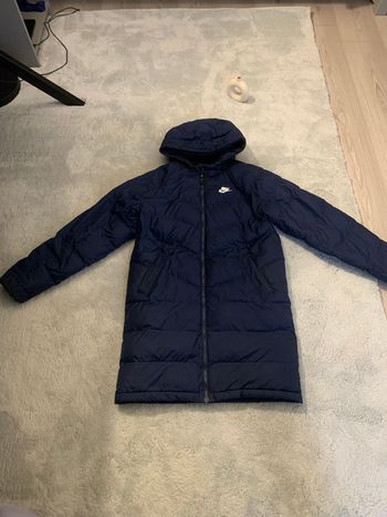Doudoune longue bleu nike