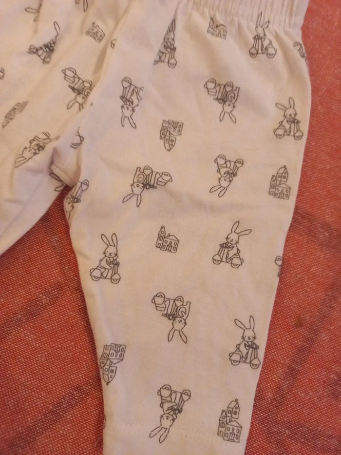 Short mixte naissance 3 mois neuf motif lapin - photo numéro 4