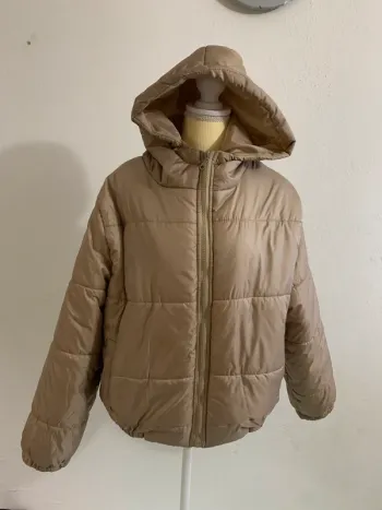 Doudoune matelassée à capuche rose – Taille L – Neuf