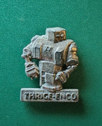 Pin's robot société Thrige-Enco