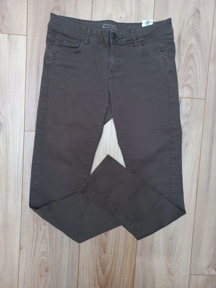 Pantalon marron promod 36