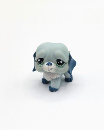 Figurine LPS chien St Bernard bleu #1087 Littlest petshop HASBRO collection 2006