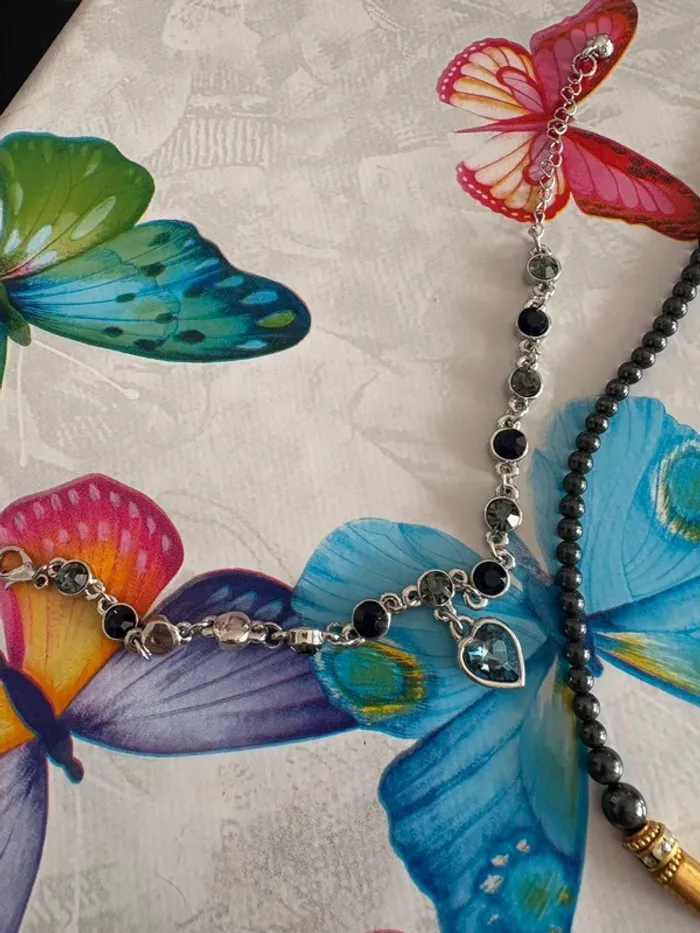Ensemble collier bracelet pendentif cœur - photo numéro 4