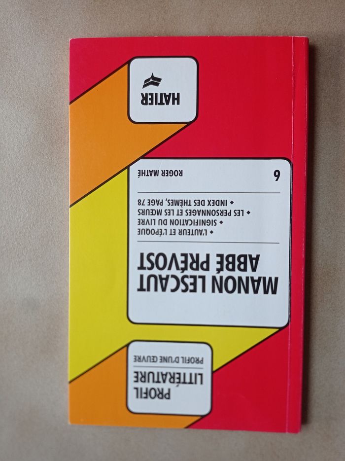 Manon Lescaut - Abbé Prévost "Profil Littérature"