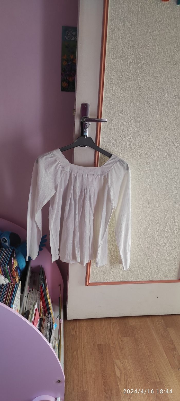 Chemise fille paillettes C.F.K taille 12 ans - photo numéro 2