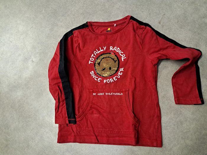 haut tee shirt manches longues garcon 6 ans smiley
