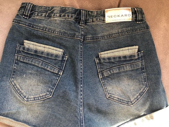 Short en jean fille 12 ans beckaro - photo numéro 3