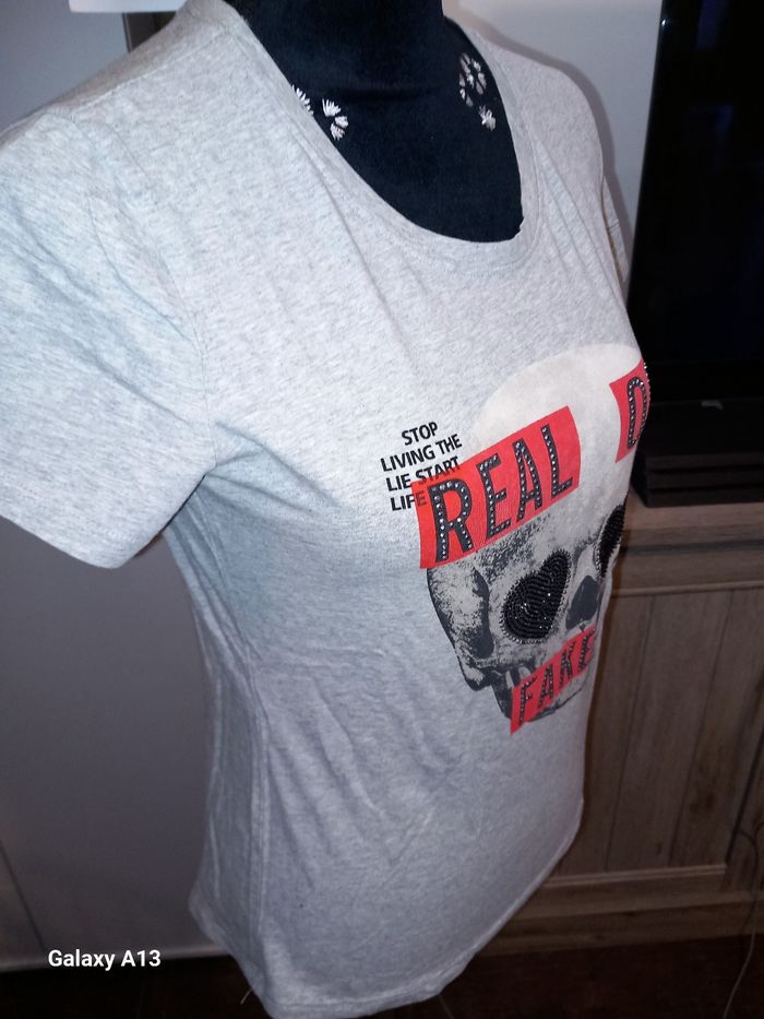 T-shirt CC Fashion – Style Rock & Glamour – Taille S/M - photo numéro 3