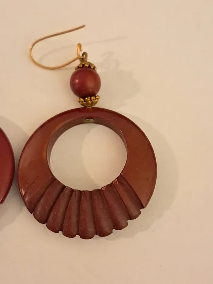 Boucles d oreilles pendantes vintages - photo numéro 3