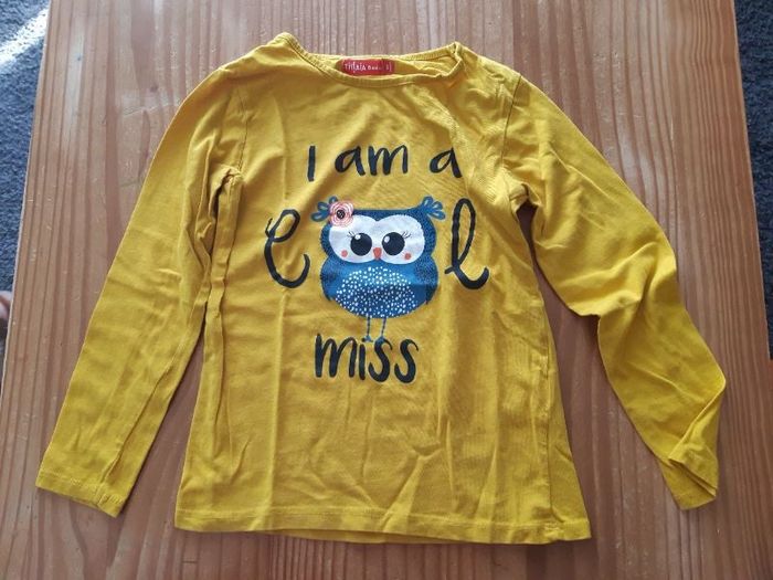 Tee-shirt jaune hibou