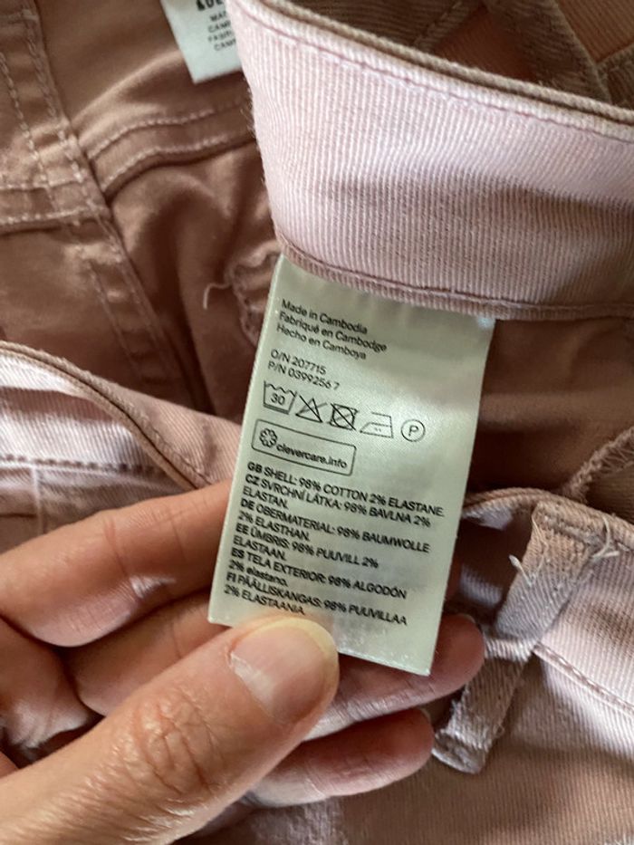 Jeans H&M skinny ankle rose pale taille US 28 / taille M France - photo numéro 7