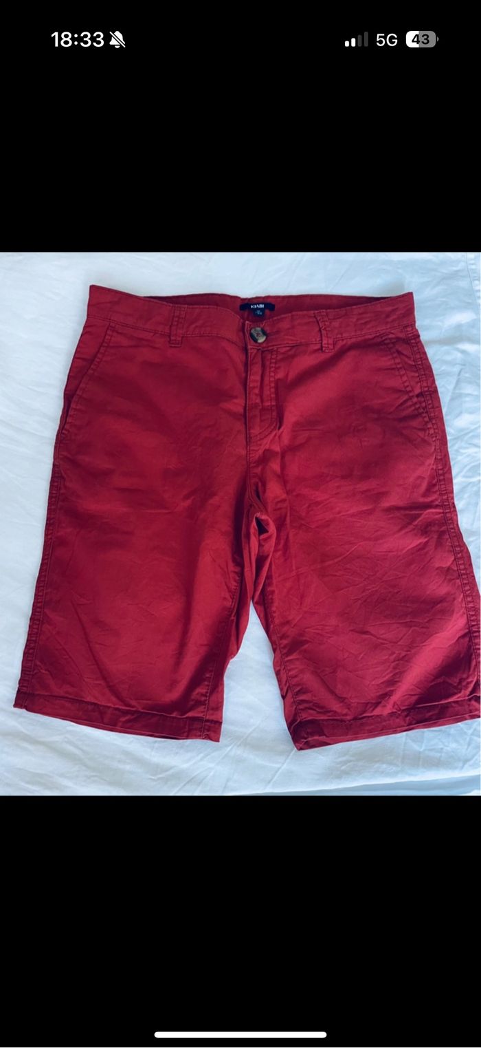 Short corail/ brique homme, neuf sans étiquette, Kiabi, T . 40 - photo numéro 4