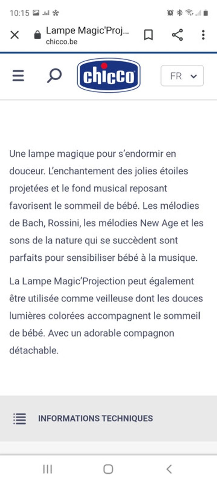 Veilleuse Chicco magic projection - photo numéro 3
