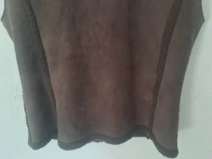 Veste effet Daim manches courtes marron Dorotennis Taille 42/44 - photo numéro 14