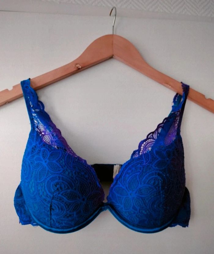 Soutien-gorge bleu indigo In Extenso - photo numéro 3
