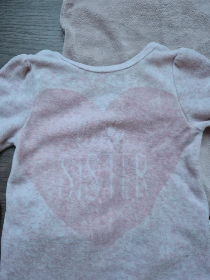 Lot de 2 pyjamas velours 3 mois - photo numéro 2
