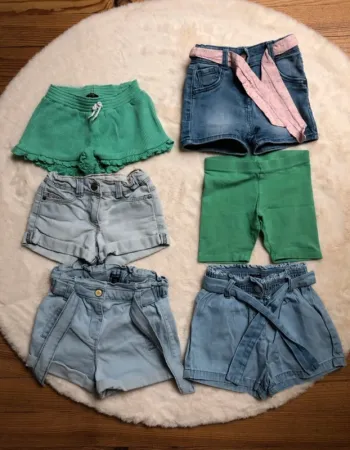 Lot 6 short jeans coton cycliste Kiabi H&M Tape à l’œil 24 mois 2 ans 86 cm