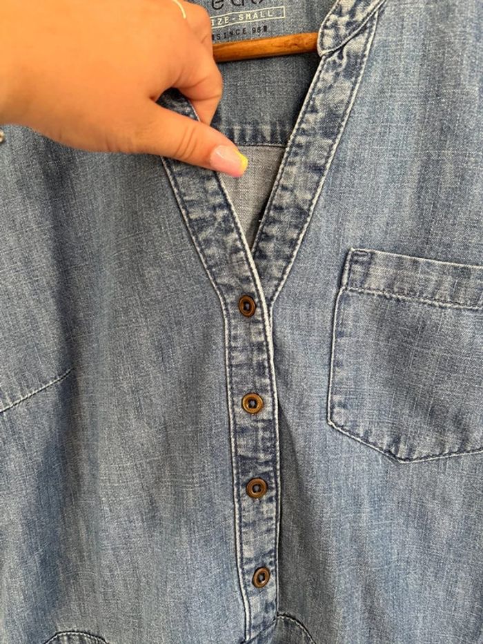 Robe en jean col V - EDC taille S - photo numéro 4