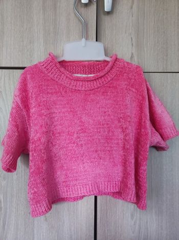 Pull court rose fluo 6 ans Kiabi