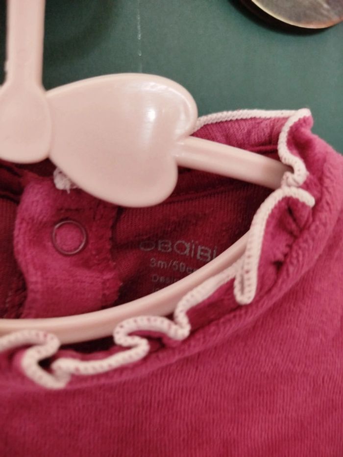 Pyjama velours Obaïbi - 3 mois - photo numéro 3