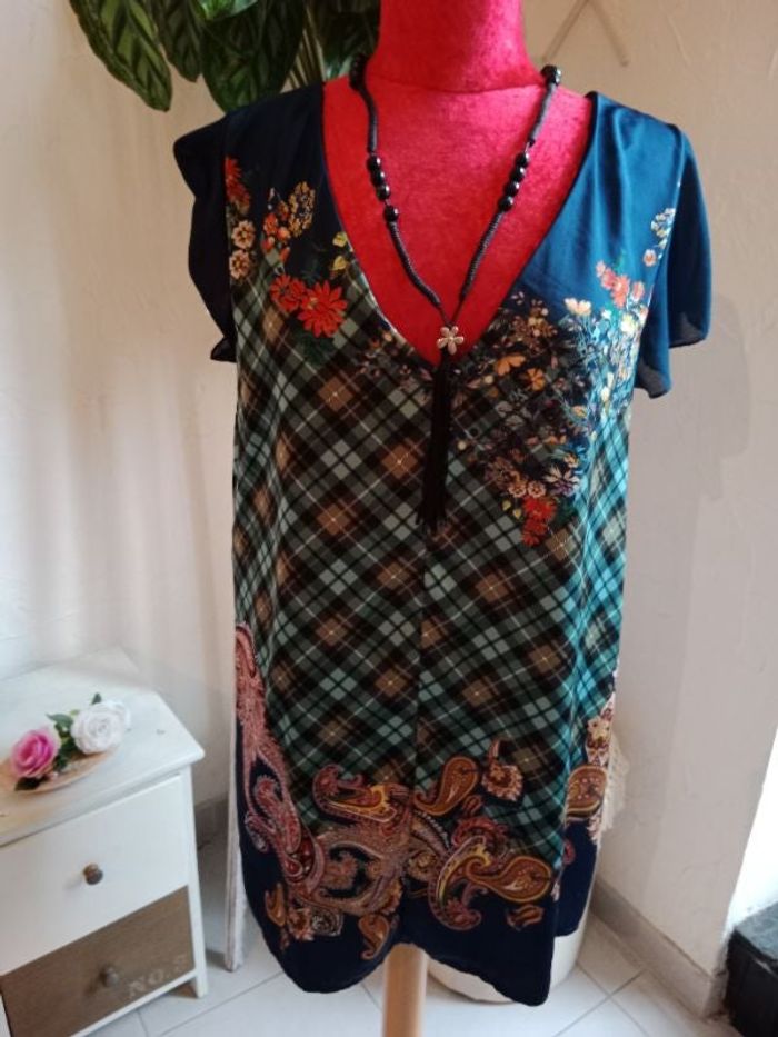 Blouse longue Col V - L