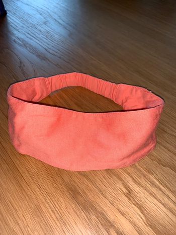 Bandeau tissu uni Tao tape à l’œil  Orange corail Tour de tête 44 cm