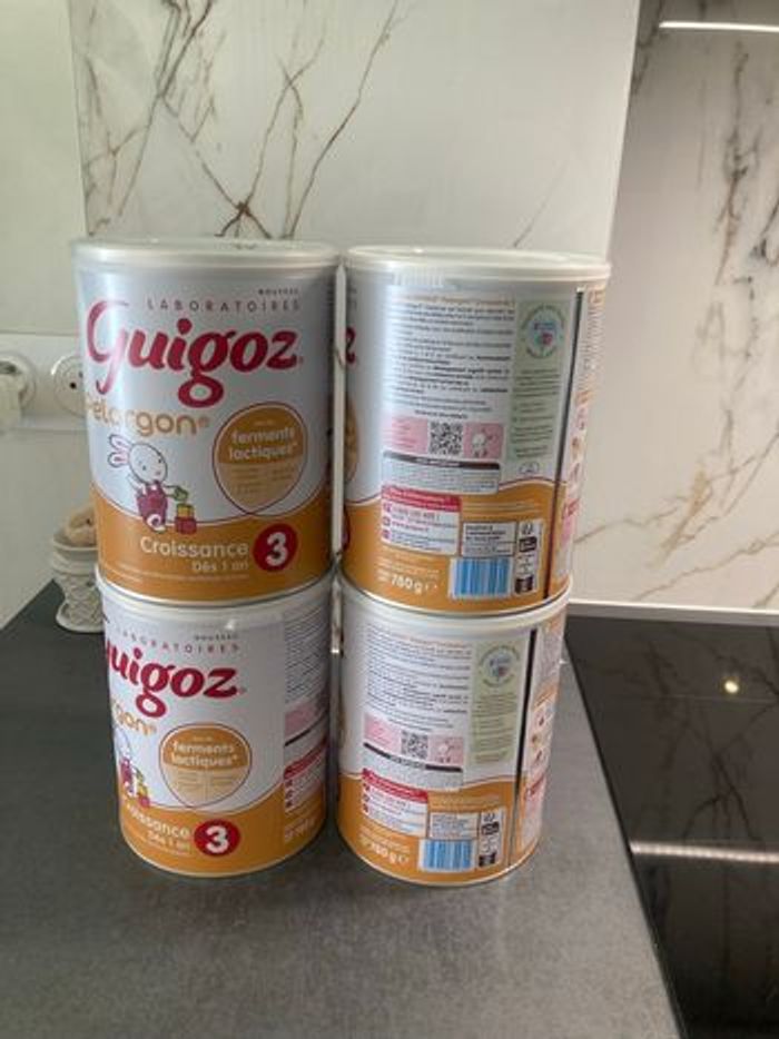 Lot de 4 guigoz pelargon 3 croissance (dès 1 an) - photo numéro 2