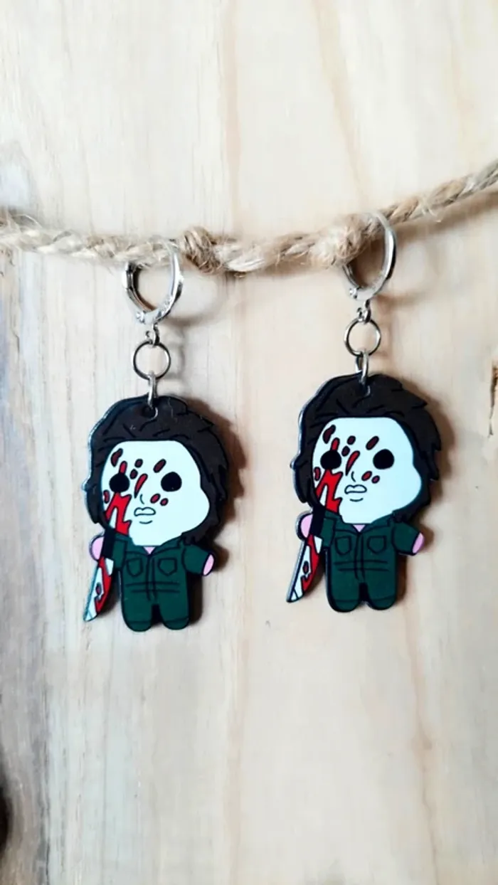 Boucles d'oreilles Halloween Michael Myers - photo numéro 2