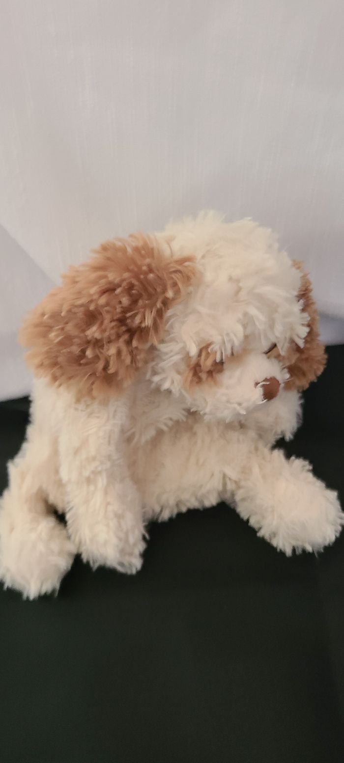 Peluche chien BUKOWSKI beige marron - photo numéro 3