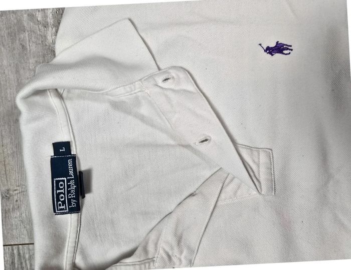 Polo Blanc Ralph Lauren - Taille L - photo numéro 4