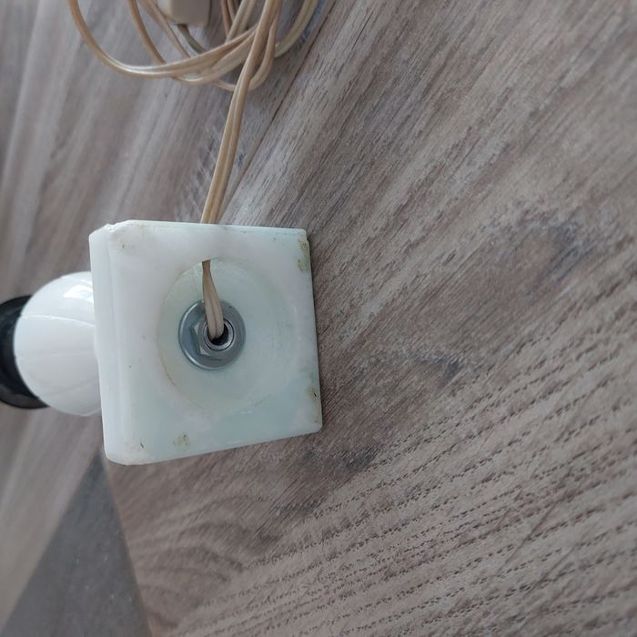 Pied lampe baroque onyx blanc - photo numéro 3