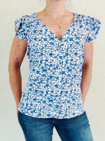 Blouse fleurie - NafNaf - 42 FR = 40 EU - Parfait État