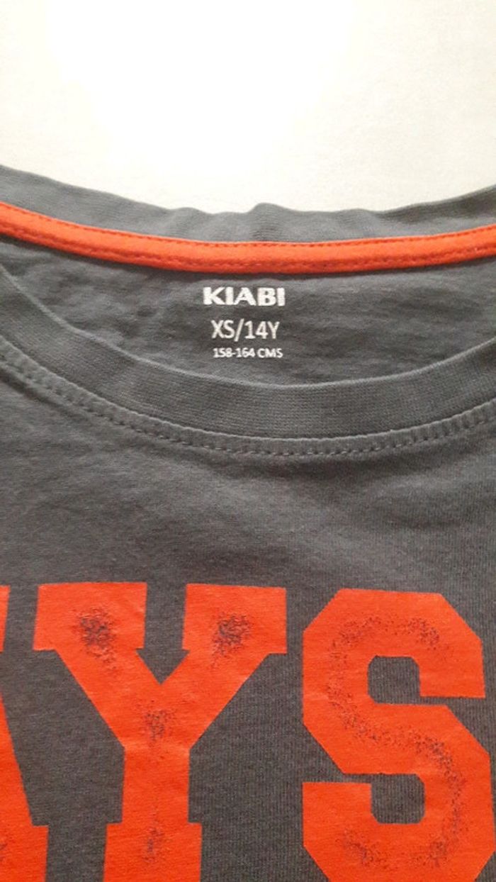 Tee shirt garçon gris et rouge 14 ans kiabi - photo numéro 3