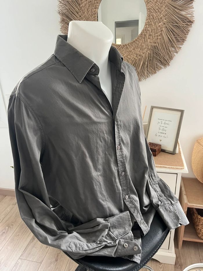 Chemise homme manches longues kaki taille 41/42